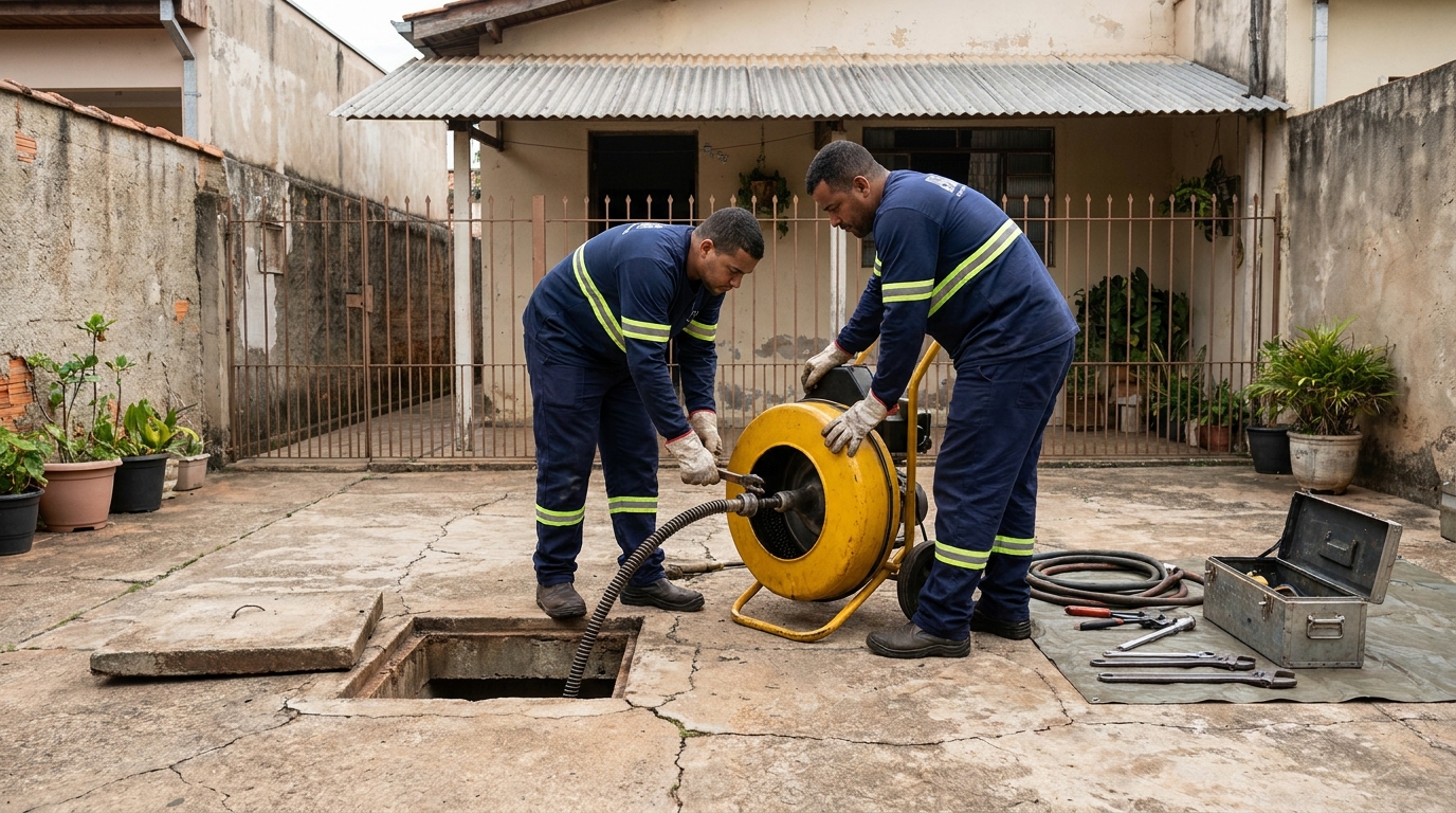 Desentupimento de esgoto em Blumenau‑SC