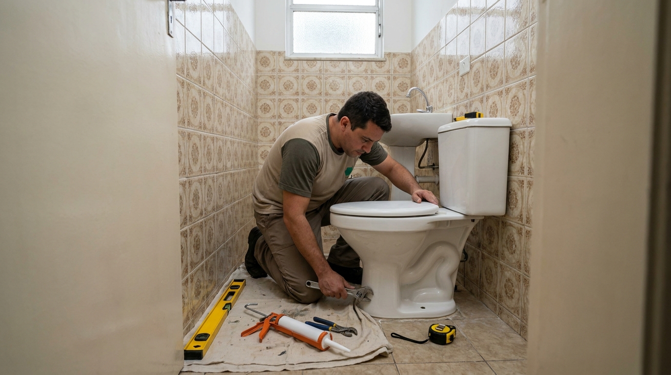 Instalação de vaso sanitário em Blumenau‑SC